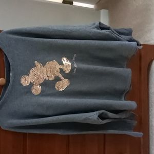 Disney Mickey mouse reversible sequin sweatshirt size 3X